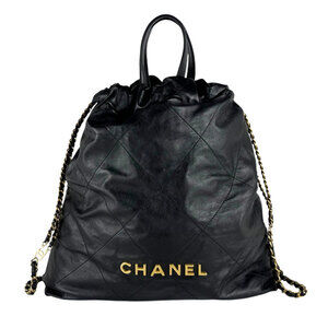 Chanel CHANEL Backpack CHANEL22 Leather Black Women's z10548